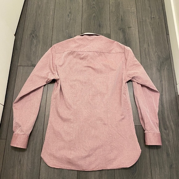 Ted Baker Endurance Red Polka Dot Dress Shirt Sz M - Picture 6 of 7